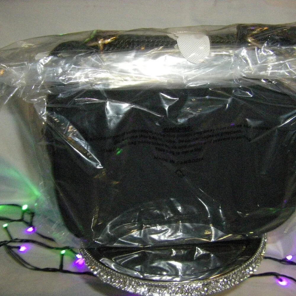 Juicy Couture Obsession Crossbody Camera Bag Black Velour NWT